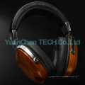Bosshifi B8 HiFi Auriculares de madera de caoba para auriculares de metal negro